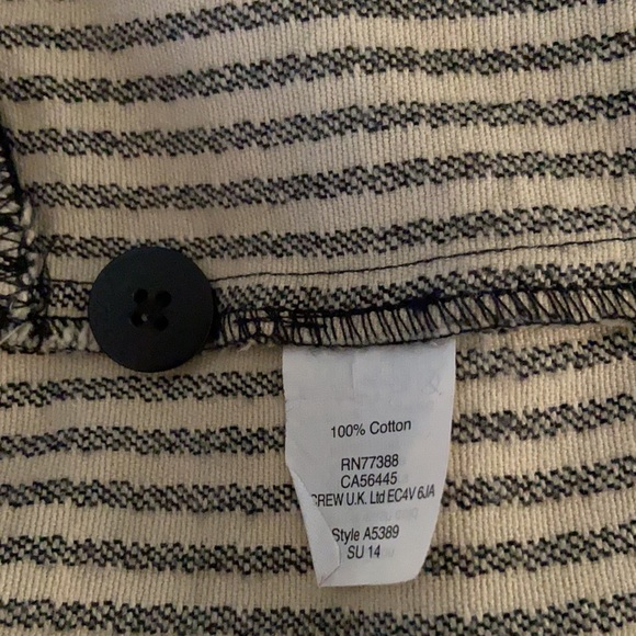 Madewell Black & Cream Striped Miniskirt Sz 10 - Picture 10 of 14